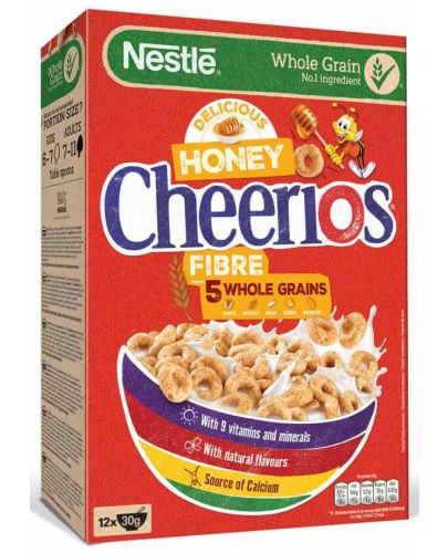 Зърнена закуска Nestle - Cheerios, с мед, 375 g - 1