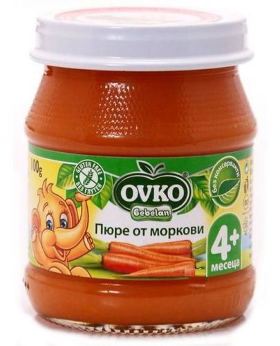 Зеленчуково пюре Bebelan Ovko - Моркови, 100 g - 1