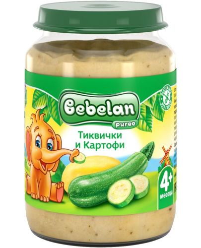 Зеленчуково пюре Bebelan Puree - Тиквички с картофи, 190 g - 1