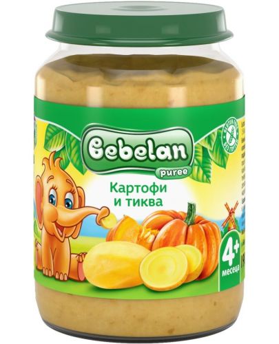Зеленчуково пюре Bebelan Puree - Картофи с тиква, 190 g - 1