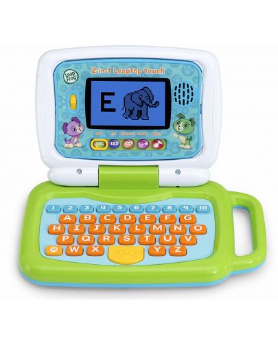 Образователна играчка 2 в 1 Vtech - Лаптоп, зелен (на английски език) - 1