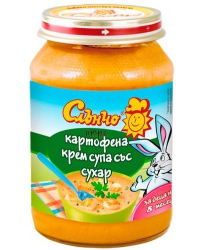 Зеленчуково пюре Слънчо - Картофена крем супа със сухар, 190 g - 1
