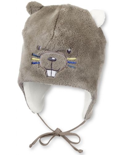 Зимна бебешка шапка Sterntaler - Бобърче, 39 cm, 3-4 месеца - 1