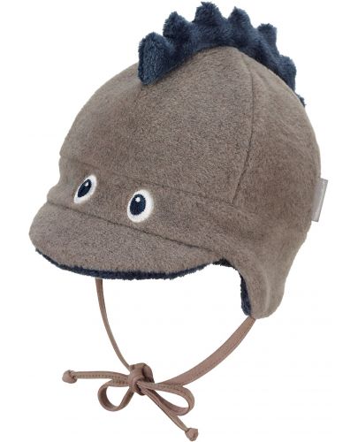 Зимна бебешка шапка Sterntaler - Дино, 45 cm, 6-9 месеца, кафява - 1