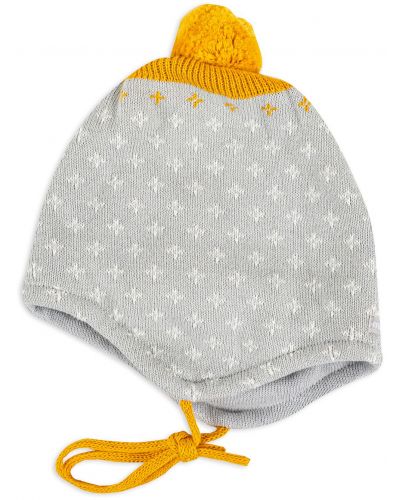 Зимна шапка Maximo - Снежинки, сива, размер 45 - 1