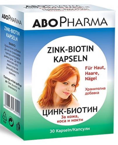 Zink-BIotin, 30 капсули, Abo Pharma - 1