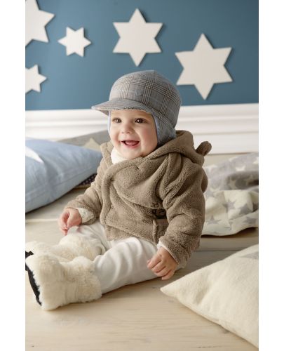 Зимна бебешка шапка с козирка Sterntaler - 45 cm, 6-9 месеца, сива - 2