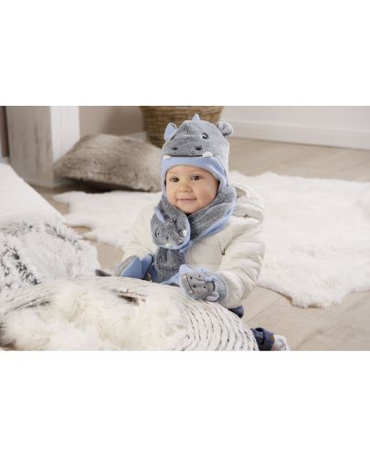 Зимна бебешка шапка Sterntaler - Дино, 41 cm, 4-5 месеца - 3