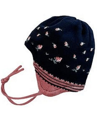 Зимна шапка Maximo - Розички, тъмносиня - 1