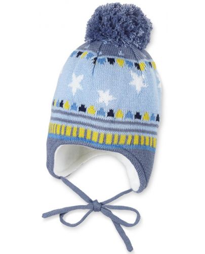 Зимна шапка с пискюл Sterntaler - 41 cm, 4-5 месеца - 1