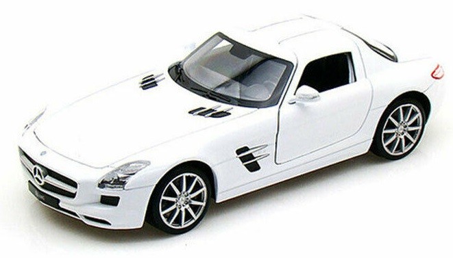 Метална кола Welly - Mercedes Benz SLS AMG, 1:24, бяла на ТОП Цена ️ ...
