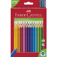 Цветни моливи Faber-Castell - 30 броя, с острилка -1