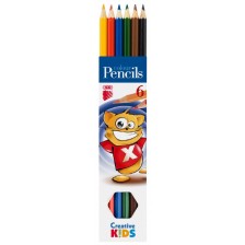 Цветни моливи ICO Creative Kids - 6 цвята -1