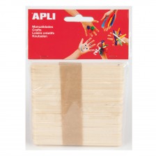 Плоски дървени пръчици APLI - 11,4 х 1 cm -1