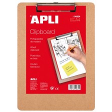 Клипборд APLI – Дървен, А4