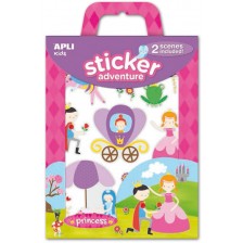 Детска игра със сцени и стикери APLI Kids - Приключения с принцеси