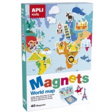 Магнитна игра APLI - Картата на света -1