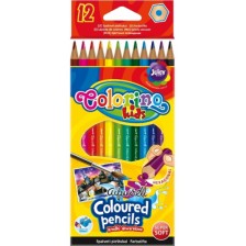 Цветни акварелни моливи - Комплект от 12 цвята с четка