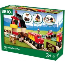 Комплект Brio - Влак с релси и аксесоари, Ферма, 20 части