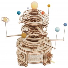 Дървен 3D пъзел Robo Time от 316 части - Механичен планетариум -1