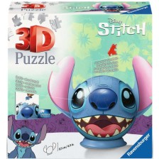 3D Пъзел Ravensburger от 72 части - Стич с уши -1