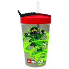 Чаша със сламка Lego - Ninjago Lloyd, 500 ml -1