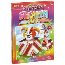 Творчески комплект KSG Crafts Sequin Art Stardust - Изкуство с пайети и брокат, Куче