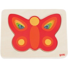 Дървен пъзел Goki - Пеперуда -1