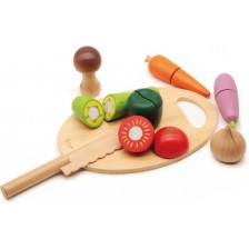 Комплект продукти за рязане Classic World - Зеленчуци за рязане. от дърво -1