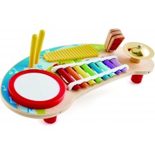 Детска музикална маса Hape - 5 музикални инструмента, от дърво