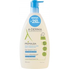 A-Derma Primalba Почистващ гел за коса и тяло, 750 ml (Лимитирано) -1