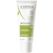 A-Derma Biology Дерматологичен хидратиращ богат крем, 40 ml