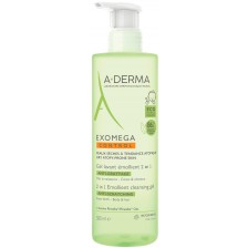 A-Derma Exomega Control Емолиентен почистващ гел 2 в 1, 500 ml