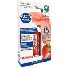 Acty Mask Strawberry Балсам за устни, SPF15, 5.7 ml, Pharmadoct -1