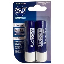 Acty Mask Classic Комплект балсами за устни с алое вера, SPF15, 2 х 5.7 ml, Pharmadoct -1