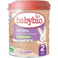 Адаптирано мляко Babybio - Optima 2, 800 g
