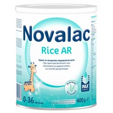 Адаптирано мляко Novalac Rice AR - За специални цели, 400 g