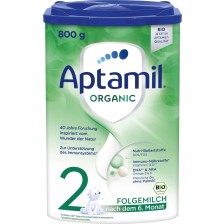 Преходно мляко Aptamil - Organic 2, 6-12 месеца,  опаковка 800 g -1