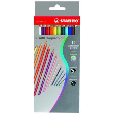 Акварелни моливи Stabilo Aquacolor – 12 цвята