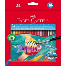 Акварелни моливи Faber-Castell Grip - 24 цвята -1