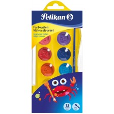 Акварелни бои Pelikan Junior - 12 цвята, асортимент