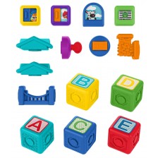 Активна играчка Baby Einstein - Кубчета, Bridge & Learn, 15 части -1