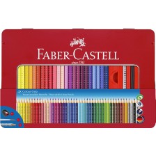 Акварелни моливи Faber-Castell Grip 2001 - 48 цвята, метална кутия