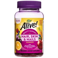 Alive Hair, Skin & Nails Premium Formula, 60 таблетки, Nature's Way -1