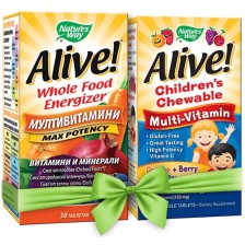 Alive Комплект Мултивитамини Max Potency & Multi-Vitamin, 2 х 30 таблетки, Nature's Way