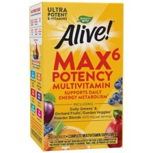 Alive Max6 Potency Multivitamin, 90 капсули, Nature's Way
