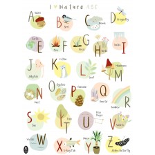 Английската азбука - I love nature ABC (цветен плакат)