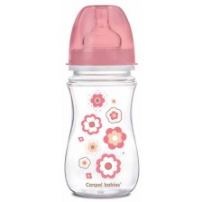 Антиколик шише Canpol - Newborn Baby, 240 ml, розово