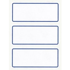 Ученически етикети APLI - Бели със синя рамка -1