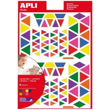 Самозалепващи стикери APLI - Триъгълници, 7 цвята, 720 броя